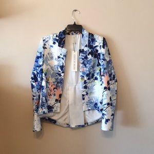Floral Loose-fitted Blazer